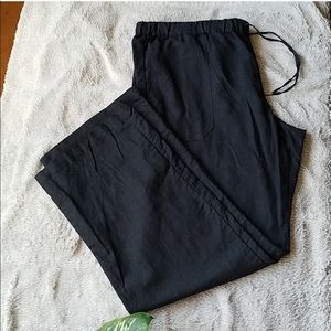 Merona Wide Leg Pull On Linen Pants